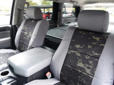 <b>
2013 Toyota Sequioa
</b>
<br>
Insert: MultiCam Black C80 (Canvas)
</br> Trim: Charcoal Dura EZ-Care D26  (Canvas)
</br>Product: Camo - Gold Series | Covers and Camo
