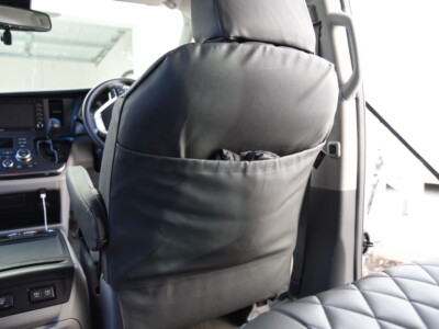 2019 Toyota Sienna Leatherette Seat Covers in Charcoal Sof-Touch Diamond and Charcoal Sof-Touch