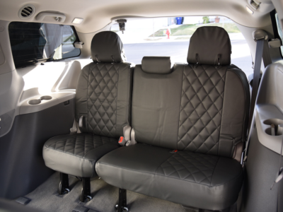 <b>
2019 Toyota Sienna
</b>
  <br>
         Insert: Charcoal Sof-Touch S26 Diamond (Sim. Leather)
  </br>Trim: Charcoal Sof-Touch S26 (Sim. Leather)
<br> Product: Sim. Leather - Gold Series </br> | Covers and Camo