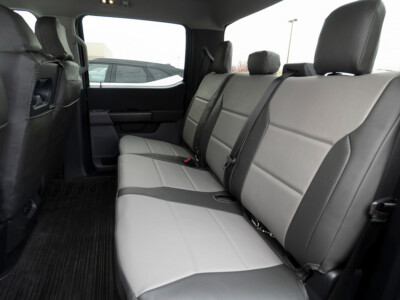 <b>
2021 Ford F-150 
</b>
  <br>
         Insert: Medium Gray Sof-Touch S14 (Sim. Leather)
  </br>Trim: Charcoal Sof-Touch S26 (Sim. Leather)
</br>Product: Sim. Leather - Gold Series | Covers and Camo