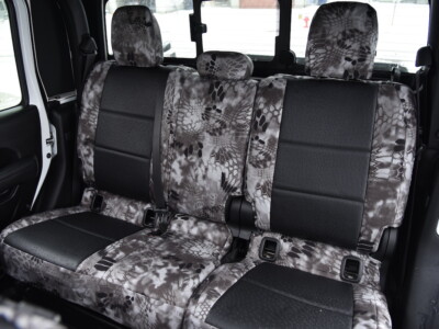 <b>
2023 Jeep Gladiator
</b>
<br>
Insert: Black Ostrich E01  (Sim. Leather)
</br>Trim: Kryptek Raid C72 (Canvas)
</br> Product: Camo - Gold Series | Covers and Camo