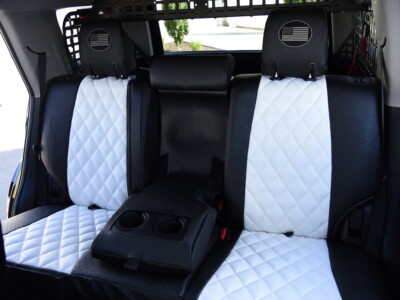 2021 Toyota 4Runner seat covers in White Ostrich Diamond with Black Ostrich trim