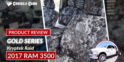 2017 RAM 3500 seat covers in Kryptek Raid camouflage