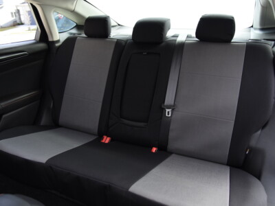 2015 Ford Fusion front Canvas Seat Covers Bronze Series with Gray Cordura inserts and Black Cordura side panels