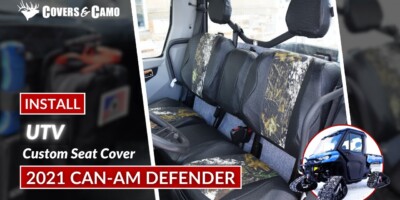Can Am Defender Seat Cover Installation: Large Bolster Seats: 2021 Can-Am Custom Seat Cover