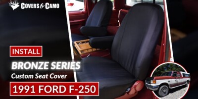 1991 Ford F-250 | Bronze Series | Seat Cover Installation 1991 Ford F-250 Black Canvas Basic Series Seat Cover Installation