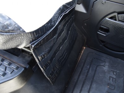 2024 Polaris Expedition ADV front UTV Exotic Seat Covers with Bone Croc inserts and Midnight Croc trim