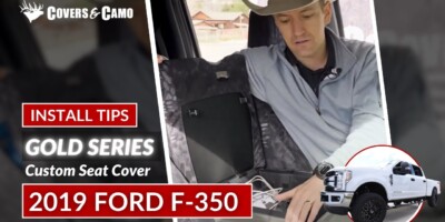 How to install the 20 section seat cover on a 2019 Ford Super Duty truck