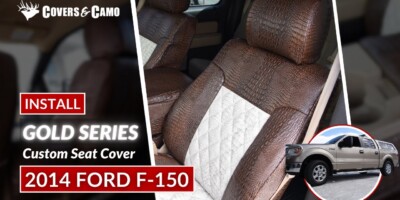 2014 Ford F-150 | Gold Series | Seat Cover Installation | Exotic | Alligator Skin | Covers & Camo