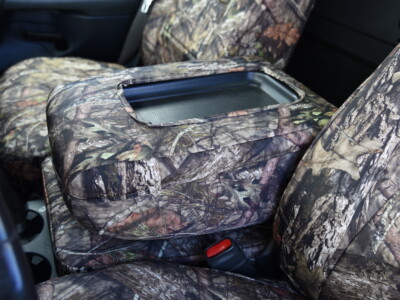 2001 Chevy Silverado 1500 center console cover in Mossy Oak NB Country camouflage