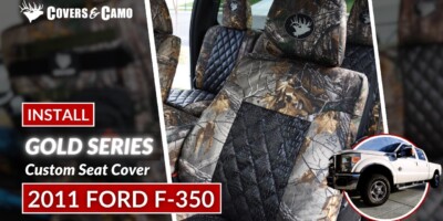 2011 Ford F-350 Seat Cover Install | Camo - Gold Series | Realtree Seat Covers | Covers & Camo