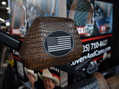 2025 CFMOTO UFORCE 1000 headrest with Java Croc trim and embroidered patch