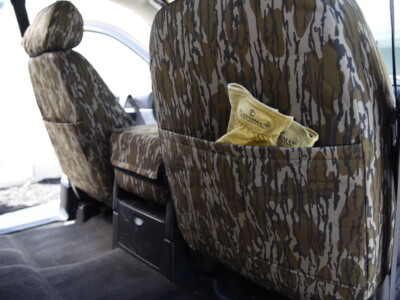 2008 Chevy Silverado 1500 seat storage pocket in Mossy Oak Bottomland Original camouflage