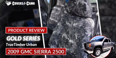 2009 GMC Sierra 2500 front seat covers in True Timber Urban camouflage