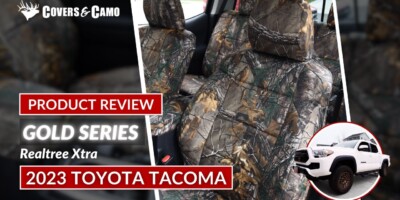 2023 Toyota Tacoma seat covers in Realtree Xtra camouflage