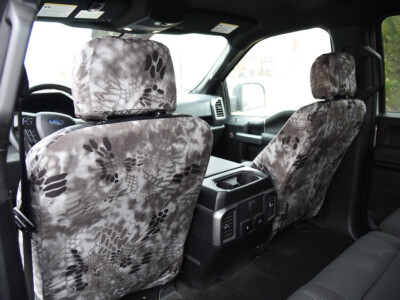 <b>
2018 Ford F-150
</b>
<br>
Insert: Midnight Croc E43 (Sim. Leather)
</br> Trim: Kryptek Raid C72 (Canvas)
</br>Product: Camo - Gold Series | Covers and Camo