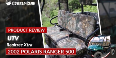 2002 Polaris Ranger 500 UTV Camo Seat Covers with Realtree Xtra bench seat product review video thumbnail