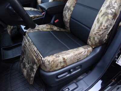 <b>
2013 Honda Ridgeline
</b>
  <br>
         Insert: Black Sof-Touch S01 (Sim. Leather)
  </br>Trim: Kryptek Highlander C70 (Canvas)
<br> Product: Camo - Gold Series </br> | Covers and Camo