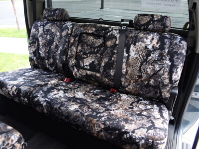 2013 Chevy Silverado 1500 rear bench seat covers in Kryptek Skyfall camouflage