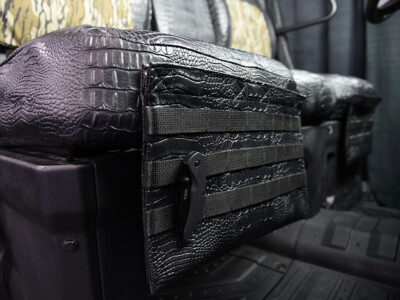 2026 CFMOTO U10 MOLLE storage panel with Midnight Croc trim