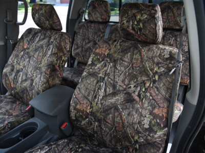 2019 Nissan Frontier front Mossy Oak NB Country Bronze Series seat covers