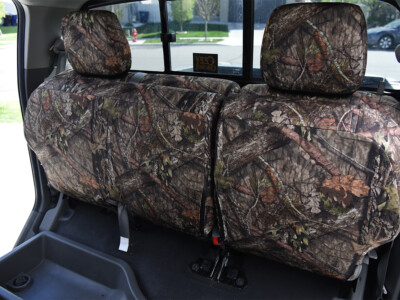 2019 Nissan Frontier rear bench Mossy Oak NB Country Bronze Series seat covers