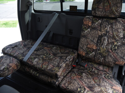 2019 Nissan Frontier rear bench Mossy Oak NB Country Bronze Series seat covers