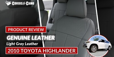 Genuine Leather Seat Covers | 2010 Toyota Highlander | Light Gray Leather | Covers & Camo