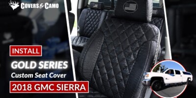 2018 GMC Sierra | Exotic - Gold Series Seat Covers | Installation | Midnight Croc Diamond