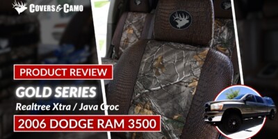 2006 Dodge RAM 3500 seat covers in Realtree Xtra and Java Croc