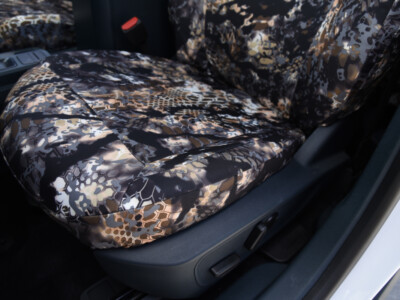 2025 Ford Maverick seat cushion with Kryptek Skyfall Black seat cover