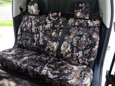 2025 Ford Maverick rear bench with Kryptek Skyfall Black seat covers