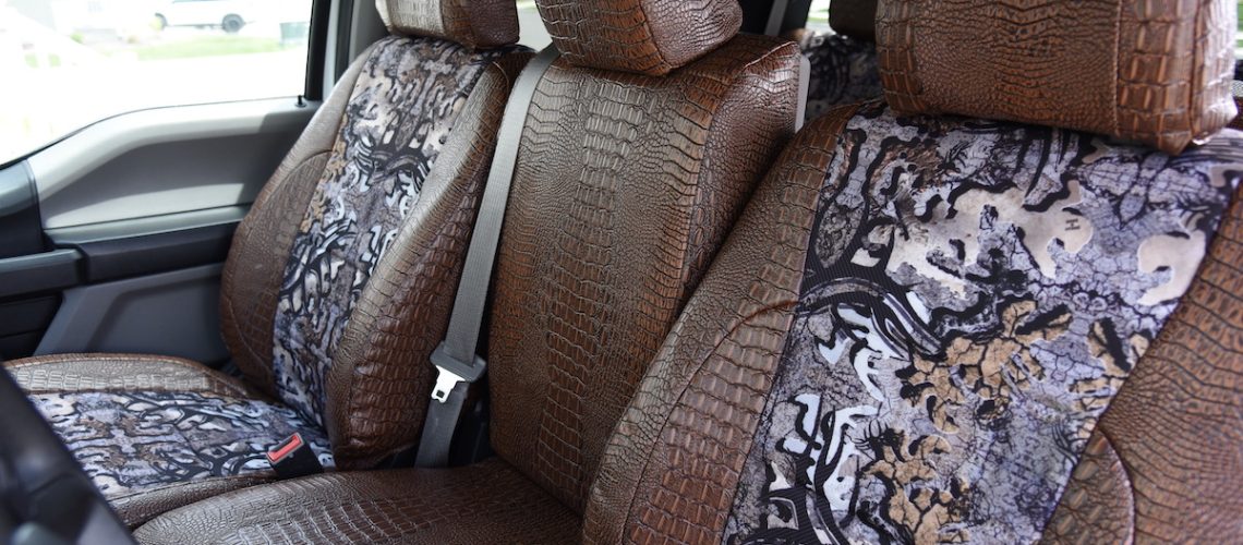 2019 Ford F-350 Goldberg Bone-N-Stone Java Croc5 Ford F-450 Seat Covers