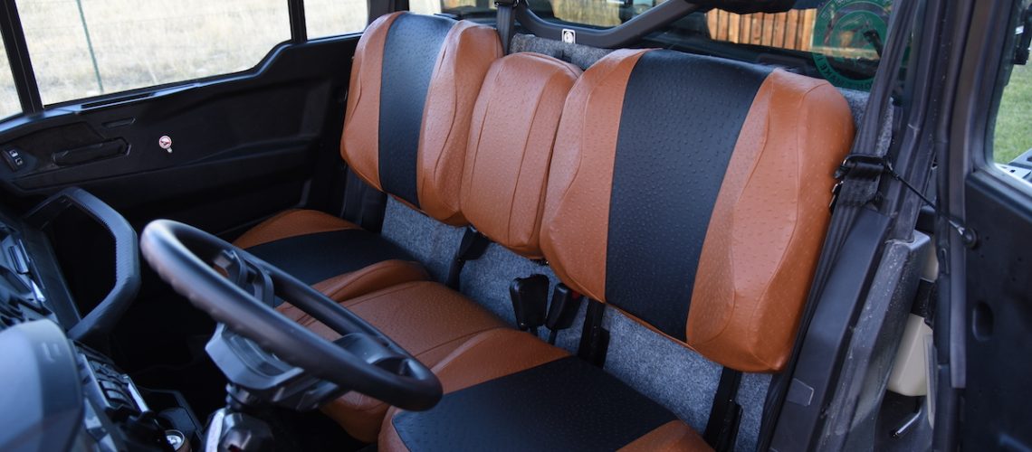 2023 Can-Am Defender Black Ostrich Saddle Ostrich can-am seat cover
